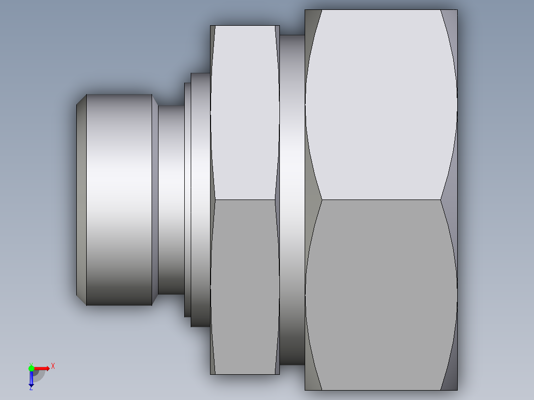 卡套式工业通用硬管接头EO_Male_Stud_connector_GE42LR1ED71俯视图