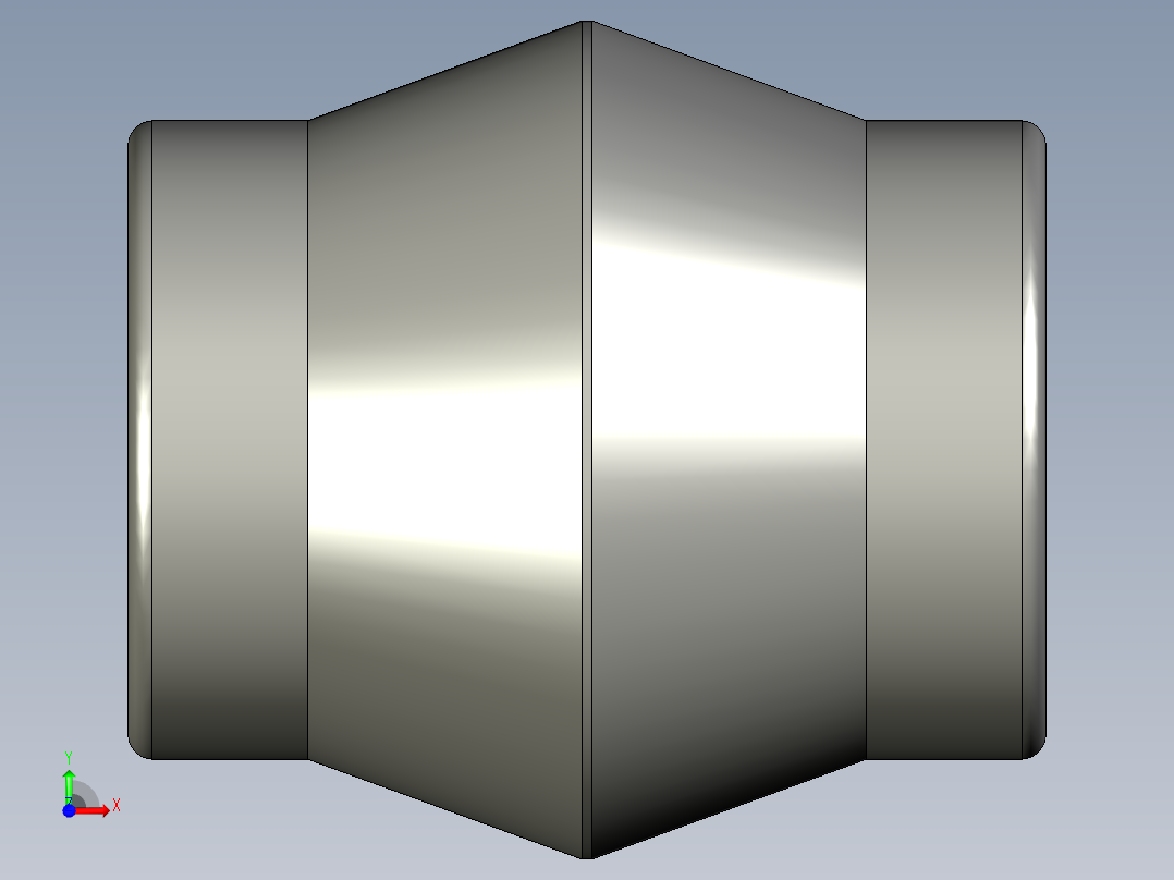 软管与硬管连接用工业通用接头0126_08_00前视图