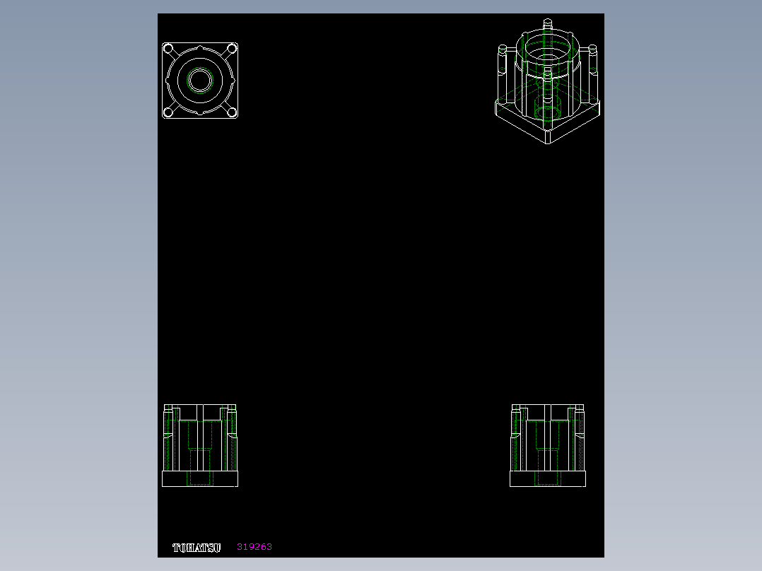 連結襯套180,NDQ-2D多系列多零件图纸模型