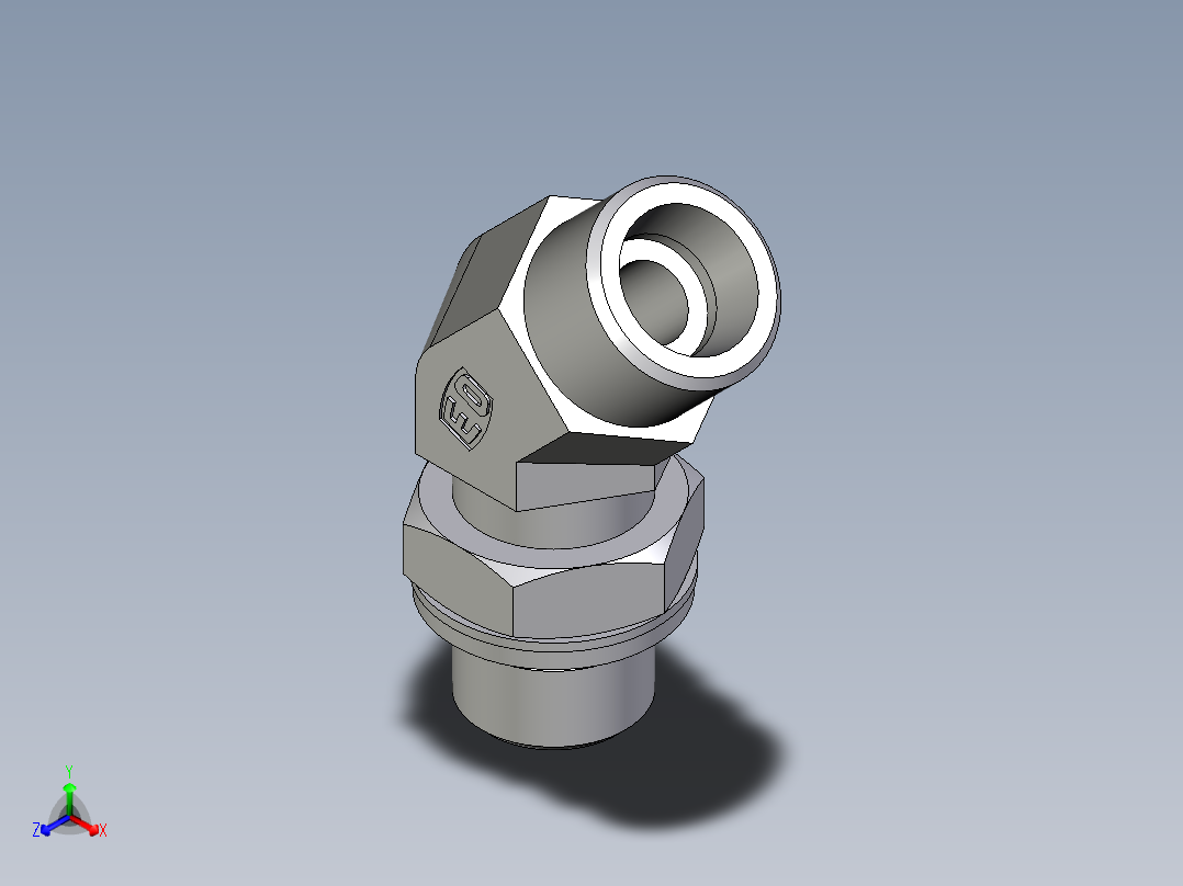 卡套式工业通用硬管接头EO_Adjustable_locknut_45_deg_elbow_VEE12SMOMDCF