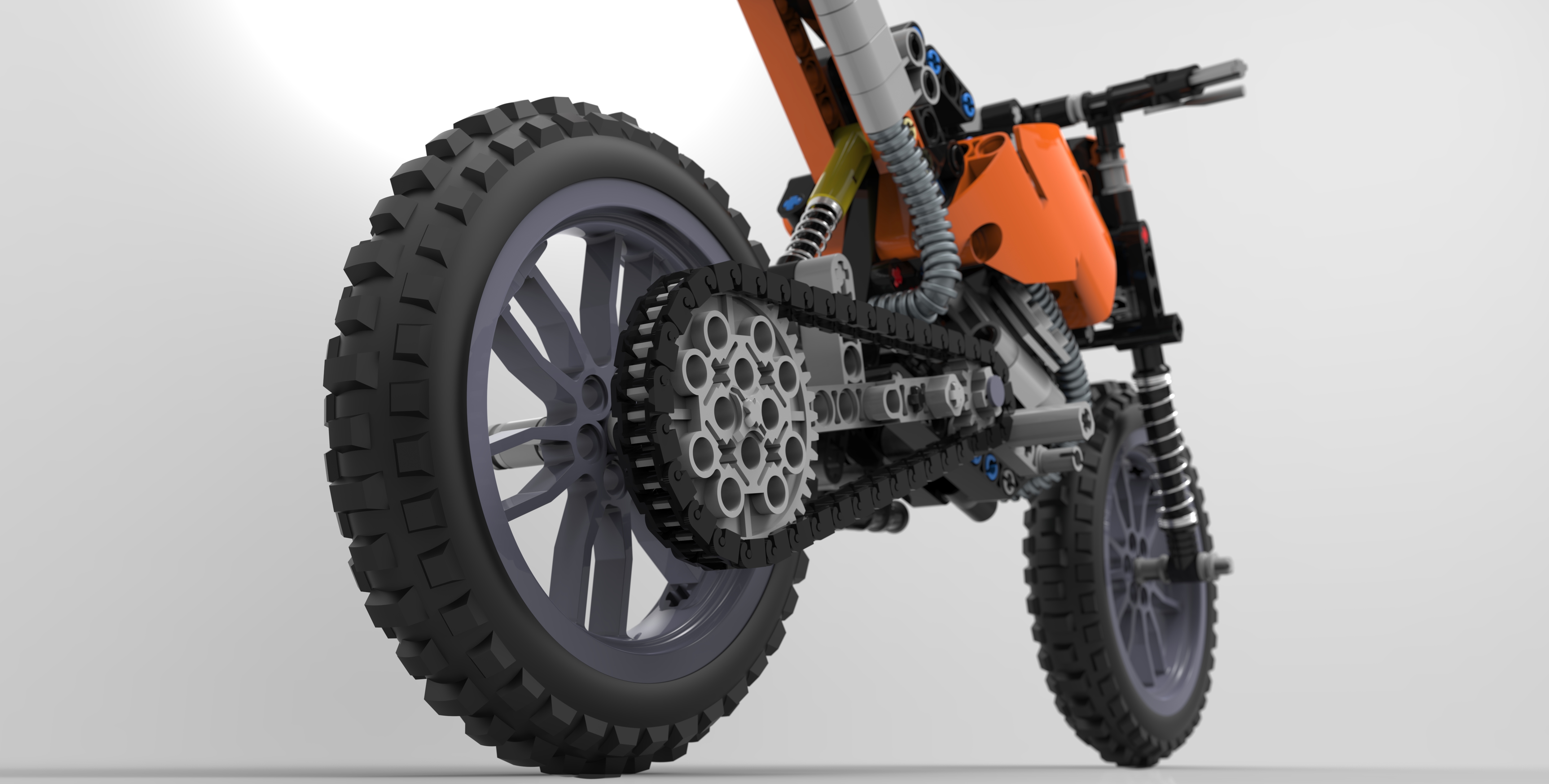 摩托车乐高拼图lego-technics-42007-inventor-stp格式