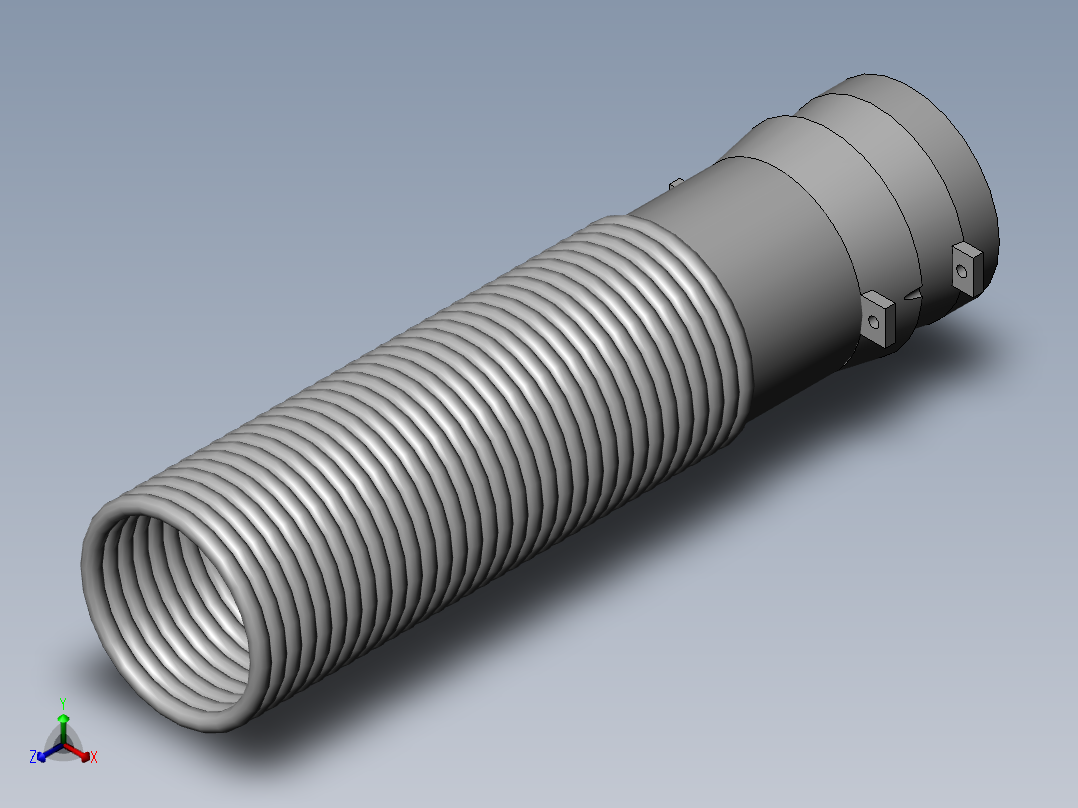 波纹管正等轴测图
