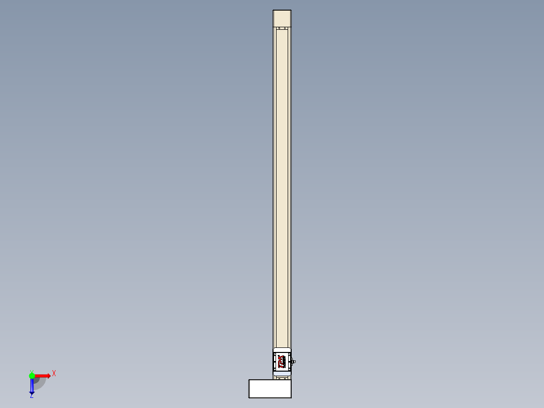 同步带全封闭直线模组TPA-HCB-65S-90-L1100-ML-Y-P10-N3俯视图