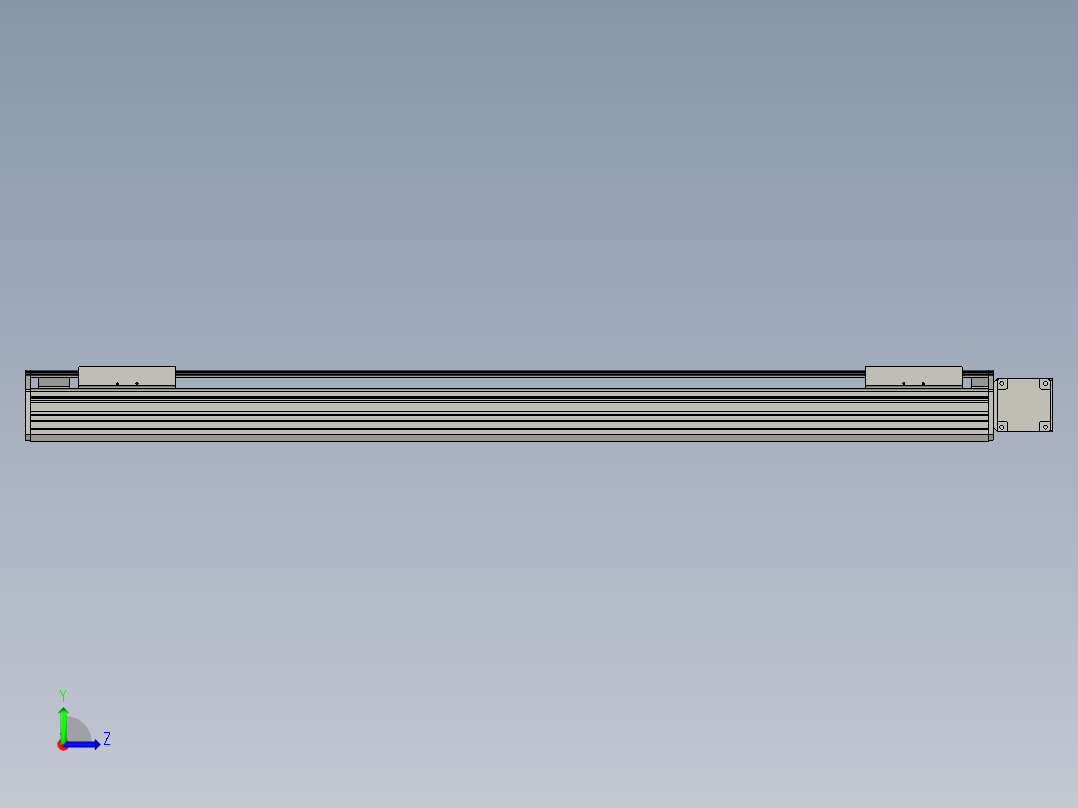 直线模组WG-LHB12-S850-R(B)设计图纸左视图