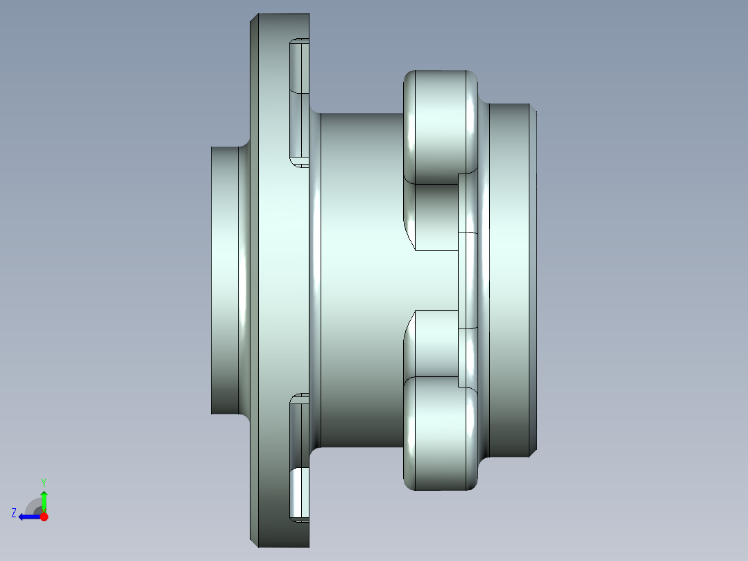 P121-基于桑塔纳的盘式制动器的设计及三维UG仿真+答辩PPT右视图