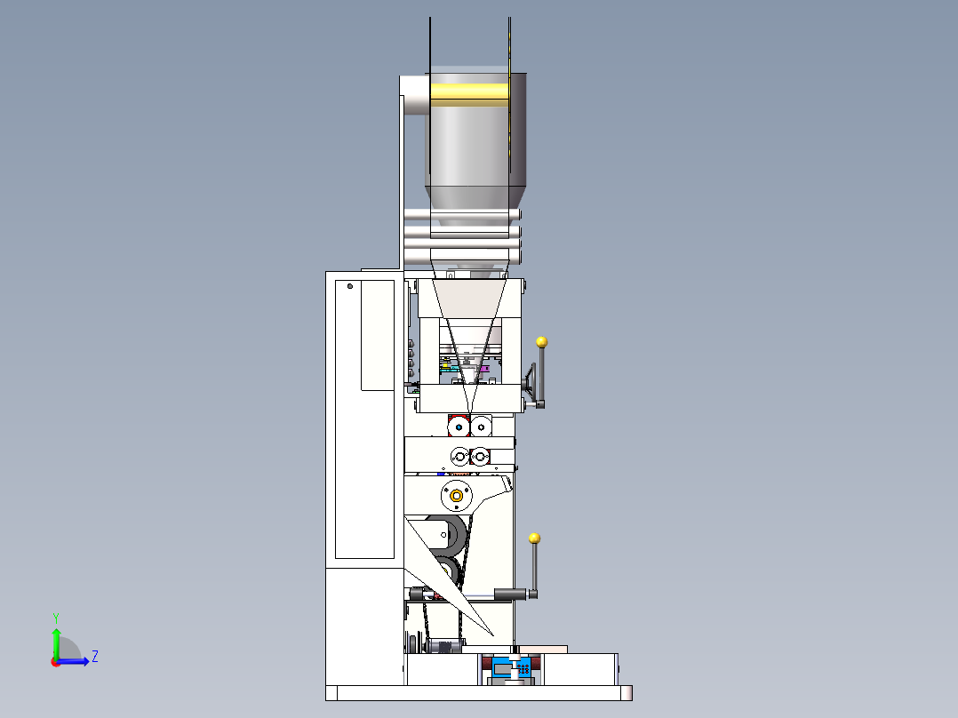 液体颗粒包装机左视图