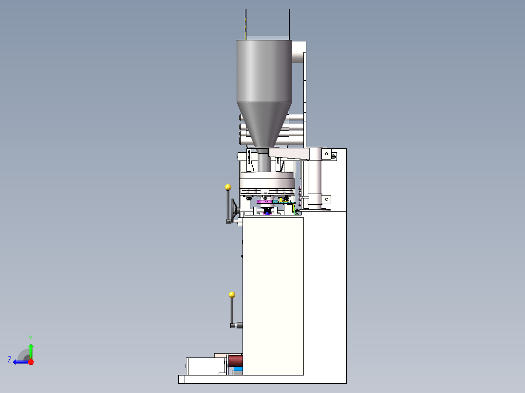 液体颗粒包装机右视图