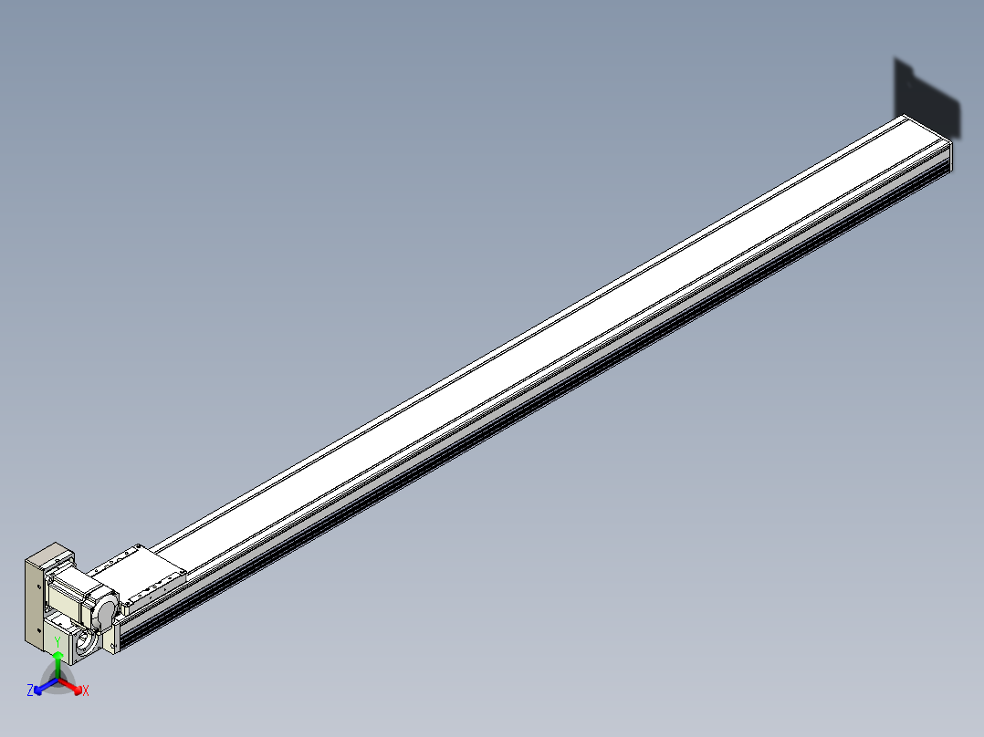 同步带全封闭直线模组TPA-HCB-105D-90-L1550-LU-C-P20-N3正等轴测图