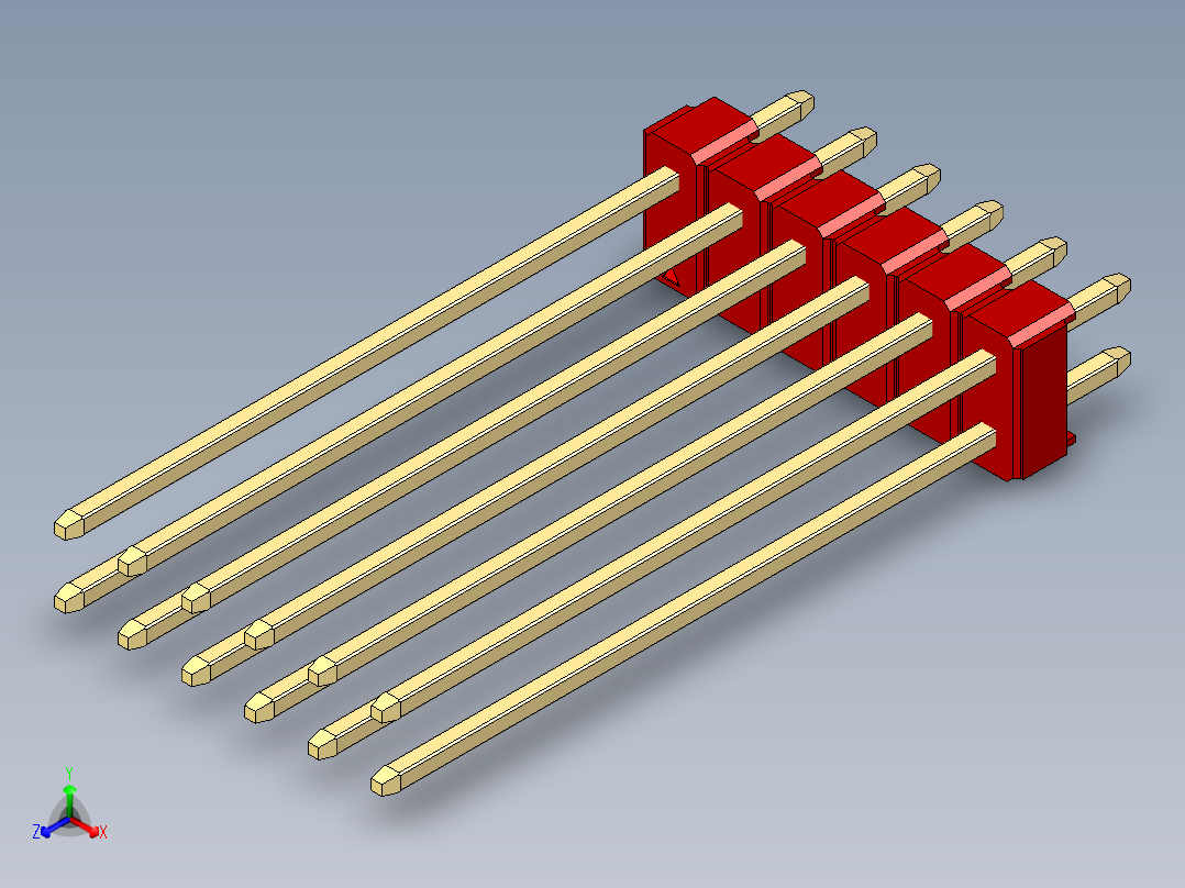 彩色公头100mil（2.54mm）系列-DS1021_red_2x06p_100mil_Type43_rev1.0