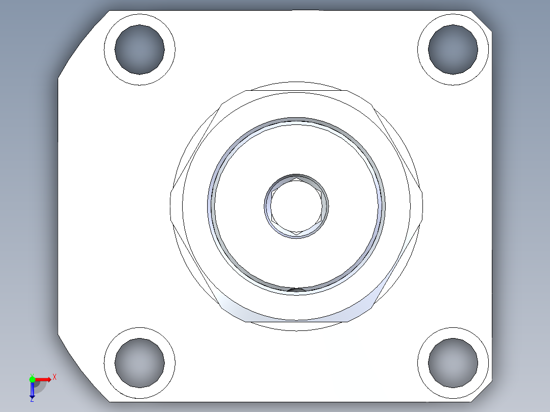 KOSMEKLHA1050-SR-Q40多系列多零件图纸模型俯视图
