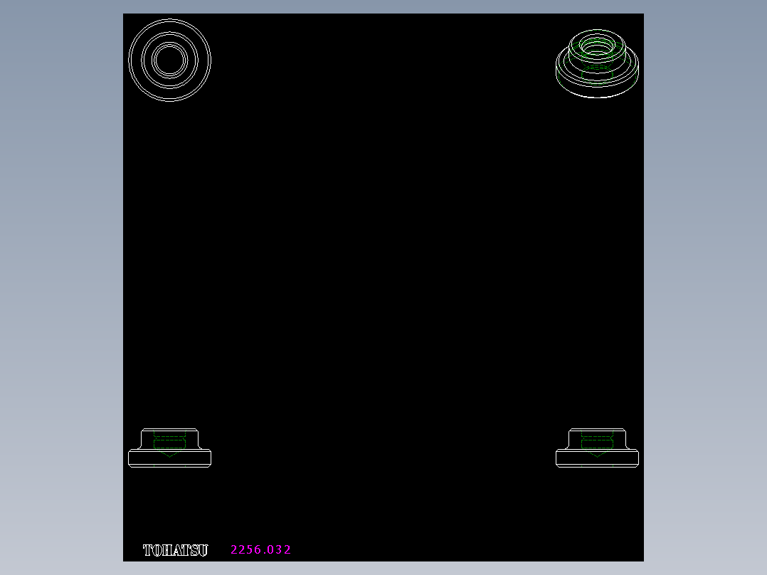 水平調整腳座(迷你型)2256(A)-2D多系列多零件图纸模型