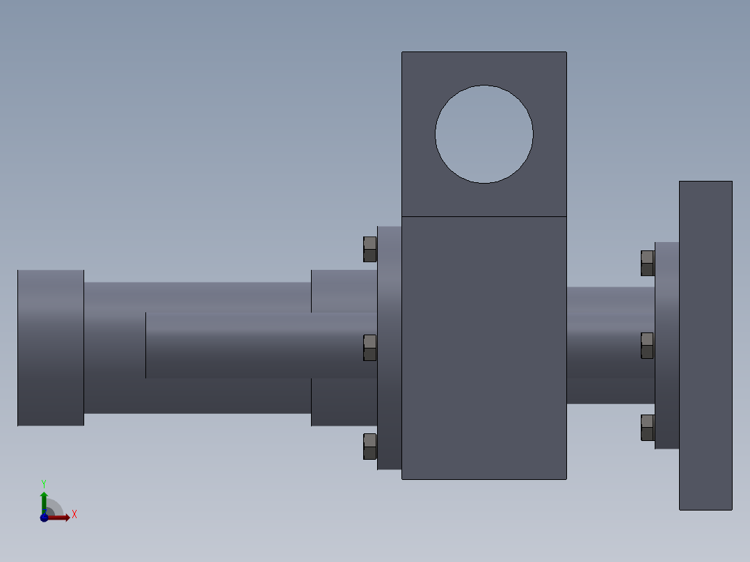 自动控制液压板料剪切生产线设计—液压结合的成品接料架设计前视图