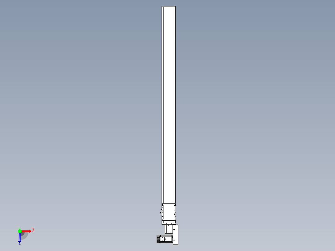 同步带全封闭直线模组TPA-HCB-105D-90-L1400-MR-Y-P20-N3俯视图
