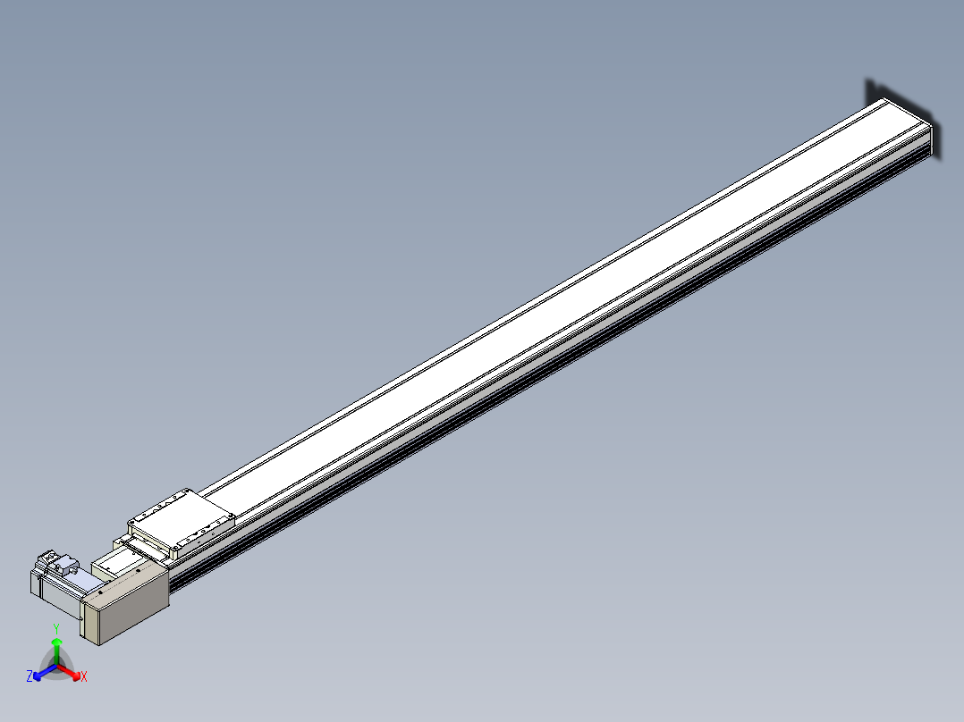 同步带全封闭直线模组TPA-HCB-105D-90-L1400-MR-Y-P20-N3正等轴测图