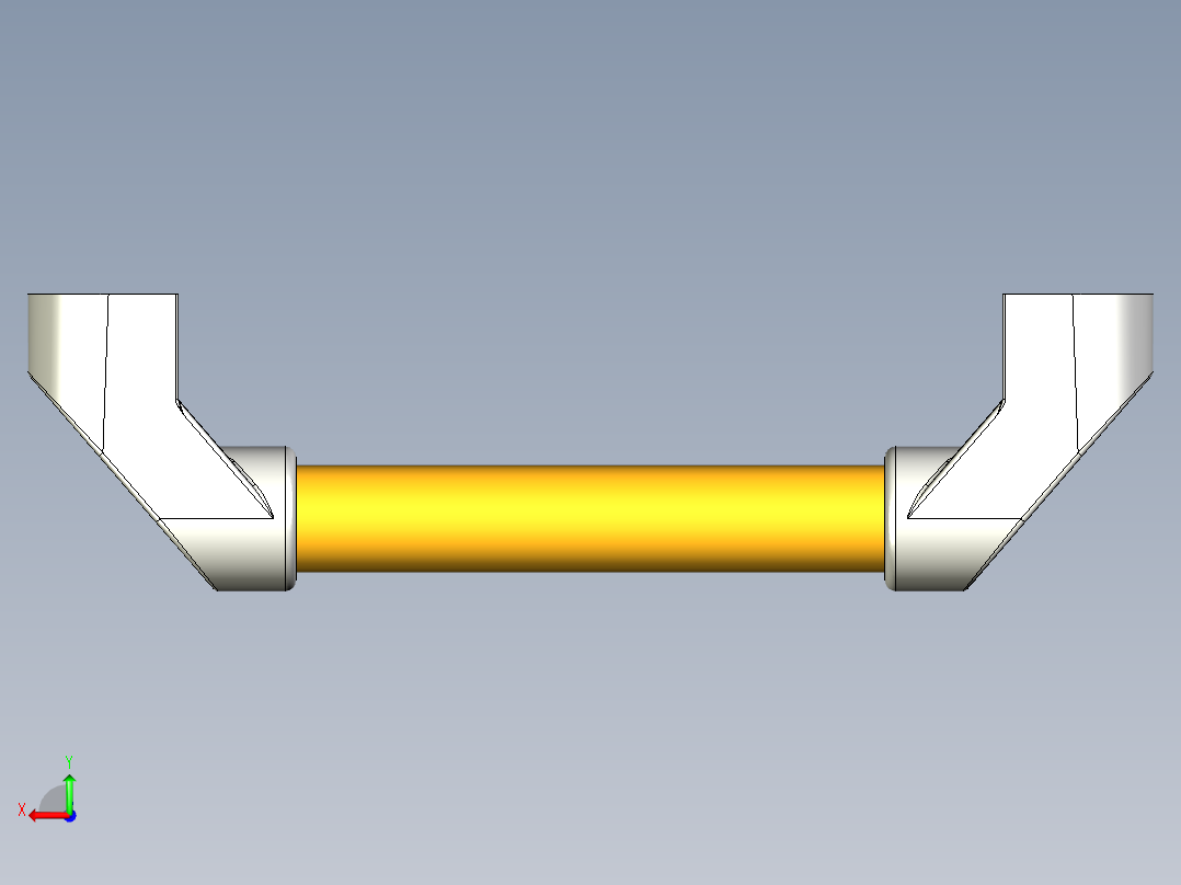 取手(鋁合金)(B)RS-3D多系列多零件图纸模型后视图