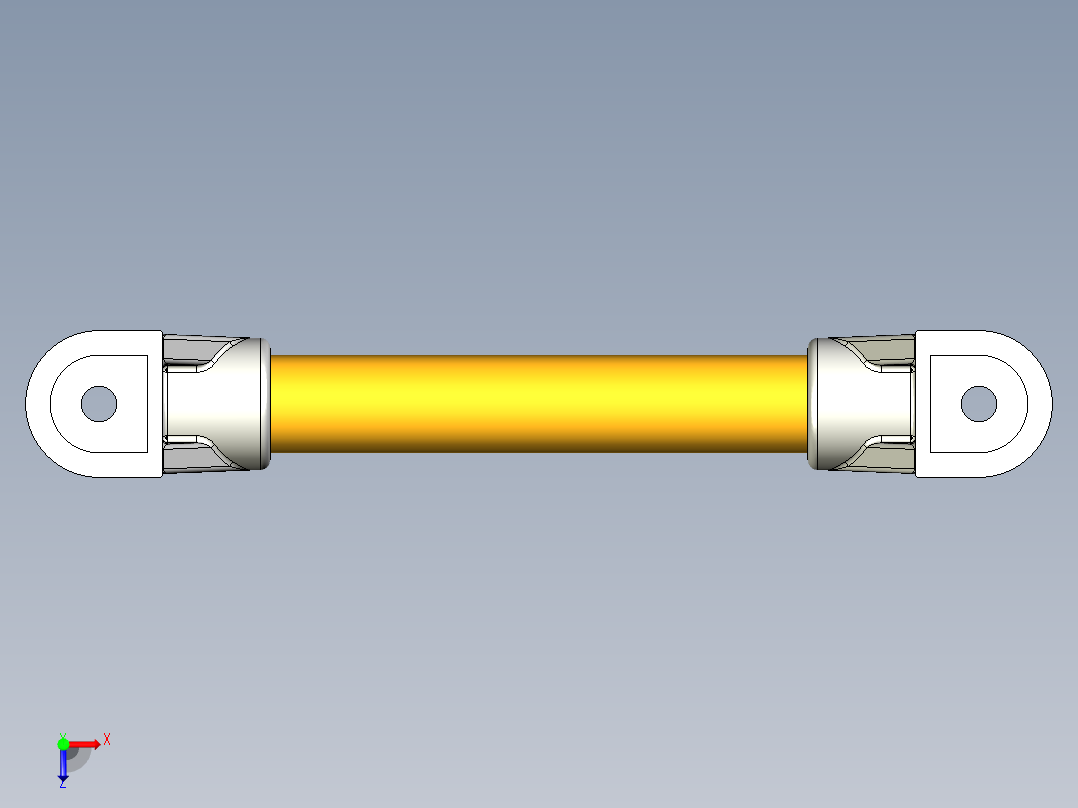 取手(鋁合金)(B)RS-3D多系列多零件图纸模型俯视图