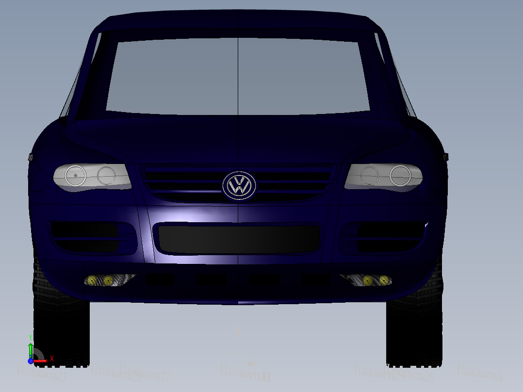 大众途锐SUV前视图