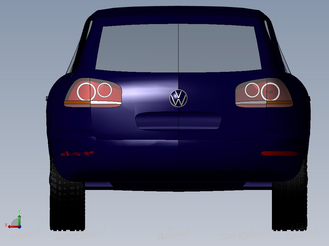 大众途锐SUV后视图