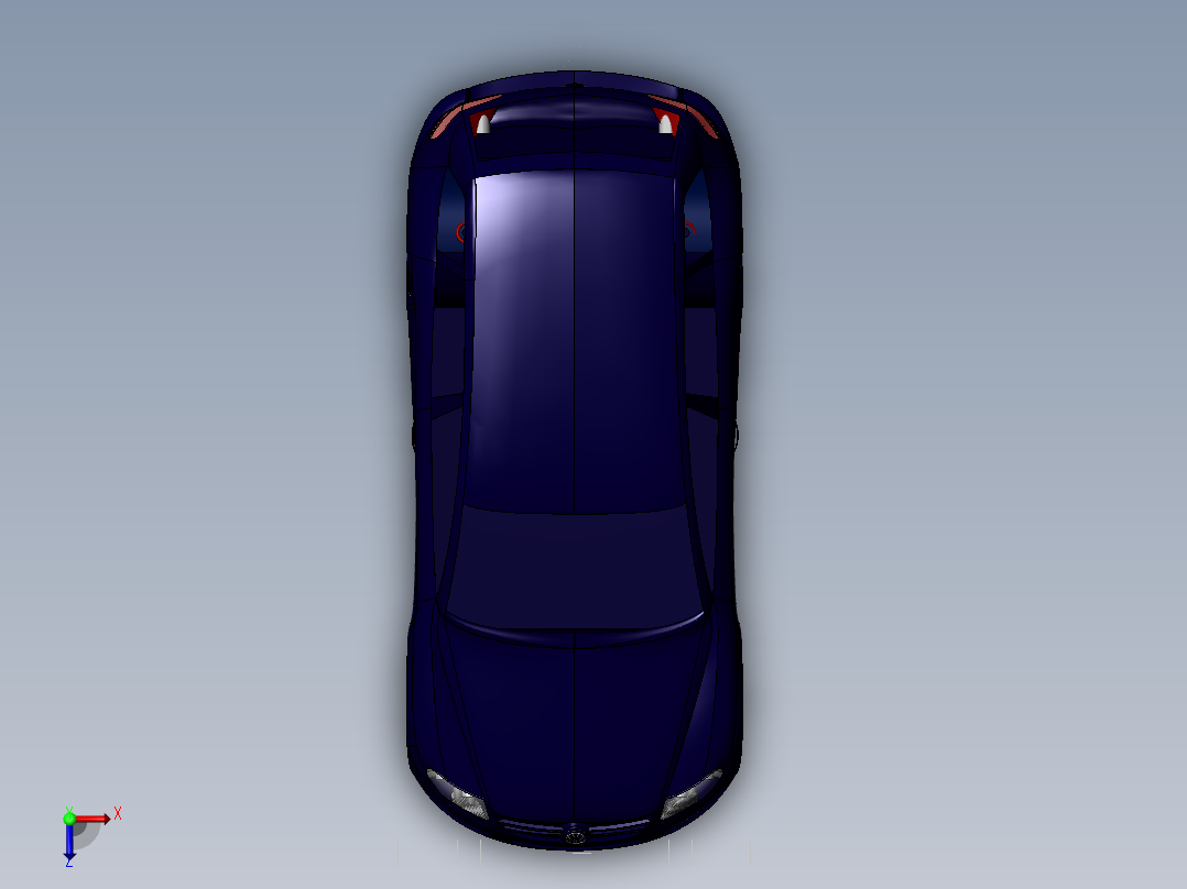 大众途锐SUV俯视图