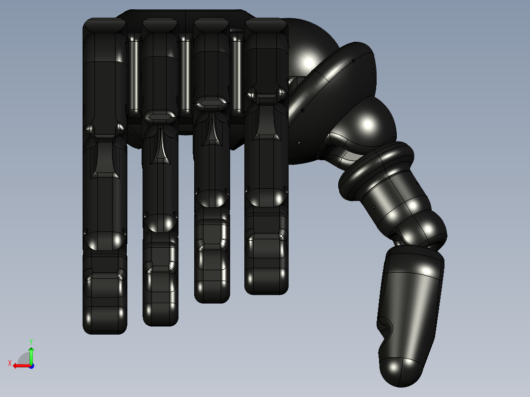 Beringei机器人手掌后视图