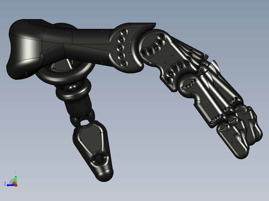 Beringei机器人手掌右视图