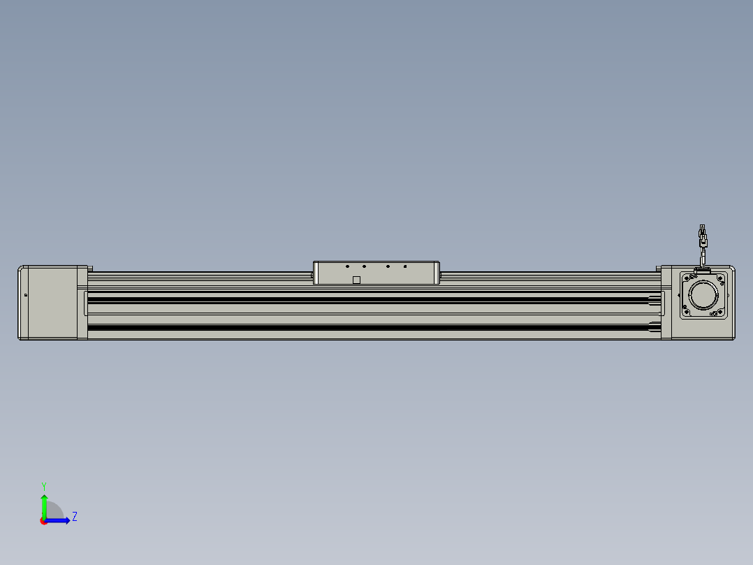 威洛博直线电机模组EB20-L224-S800-R-ZP75-MS3-5K左视图