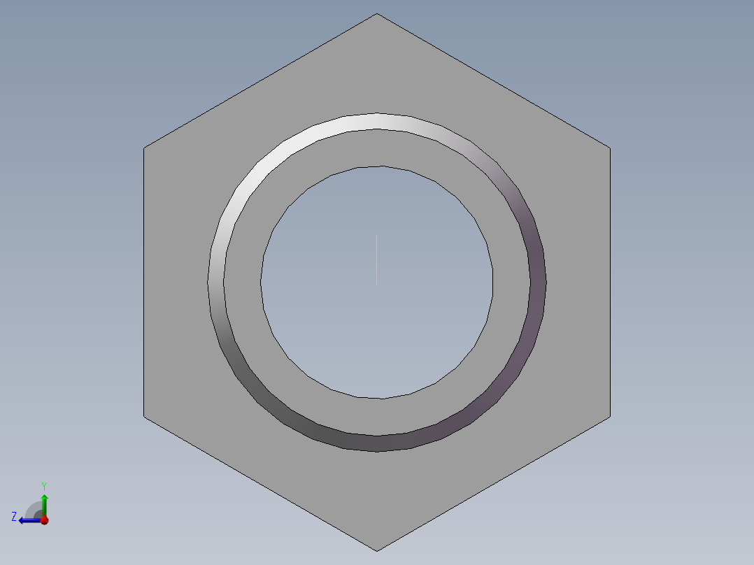 水管接头-有边 [DN15X16]右视图