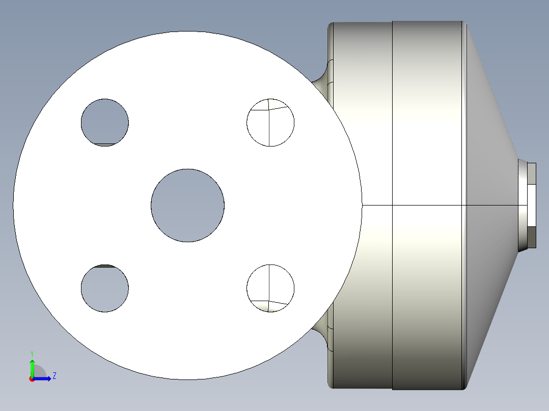 12DKMOACCP NO-DA 气动隔膜阀、常开型双作用，固定法兰，钻孔ANSI B16.5条款150 # FF。面对面根据EN 558-1 PVC-C左视图