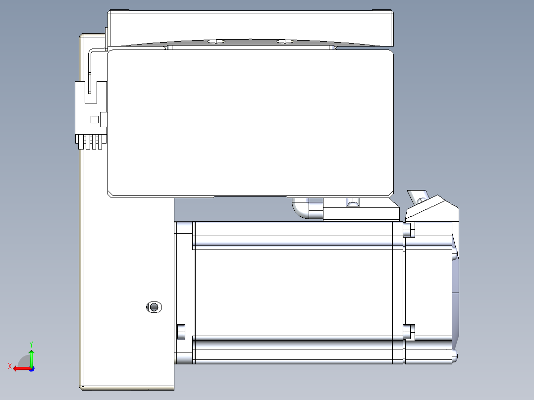 同步带全封闭直线模组TPA-HCB-120D-90-L1100-RP-C-P40-N3后视图