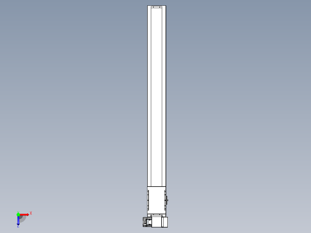 同步带全封闭直线模组TPA-HCB-120D-90-L1100-RP-C-P40-N3俯视图