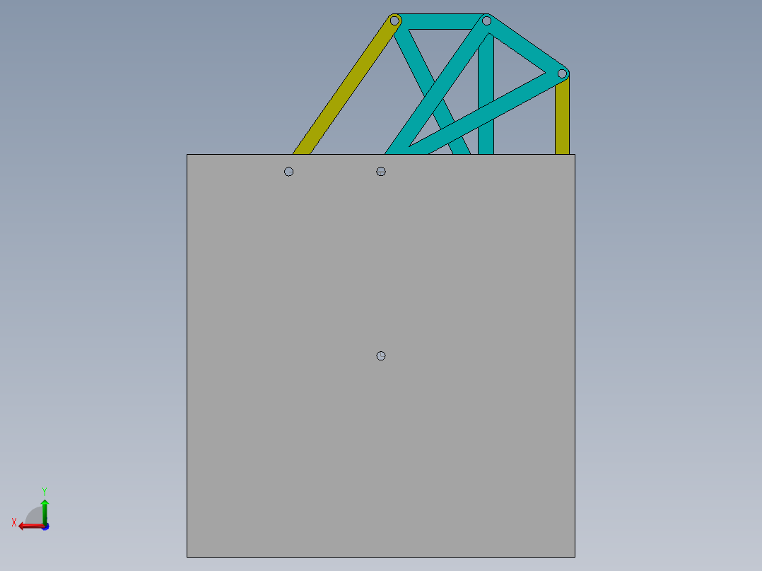 三角绘圆机构后视图