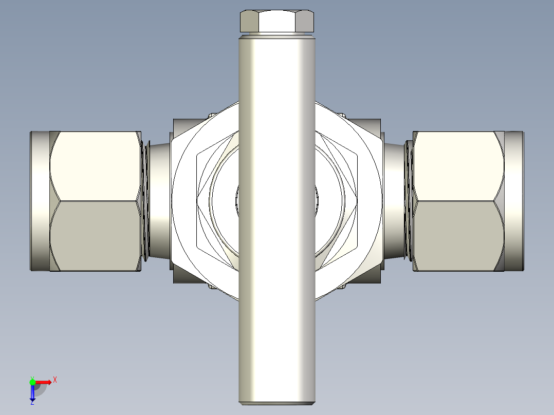 用于高要求的带联管螺母的针形阀–GB系列俯视图