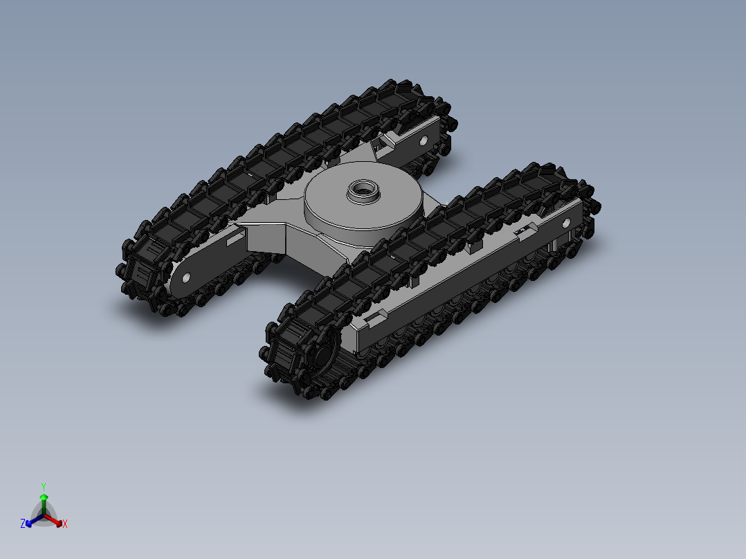 under carriage履带底盘结构正等轴测图