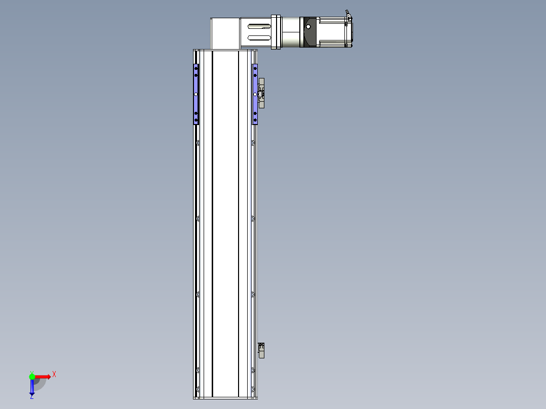 同步带滑台-半封闭B17-L100-S650-R-P75-D3-N3俯视图