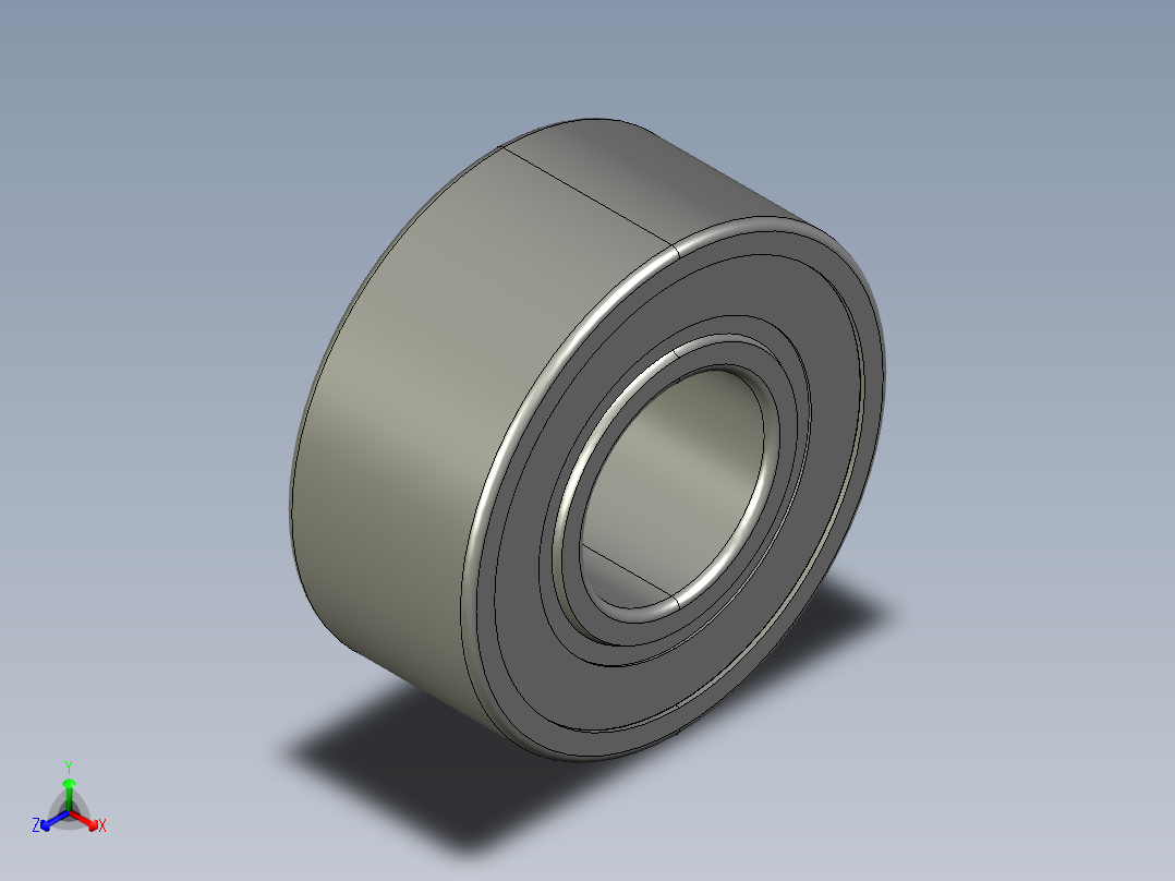 SKF带密封的双列角接触球轴承<span style='color: red'>3D</span>模型