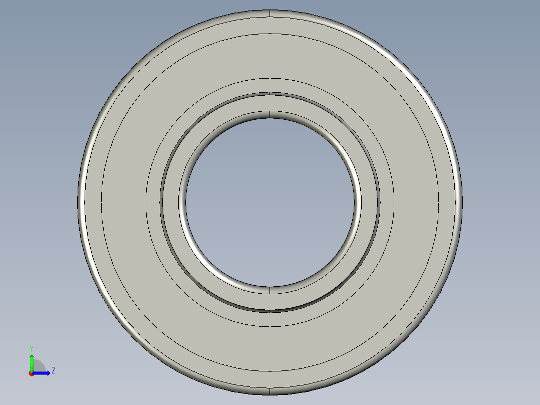 SKF带密封的双列角接触球轴承3D模型左视图