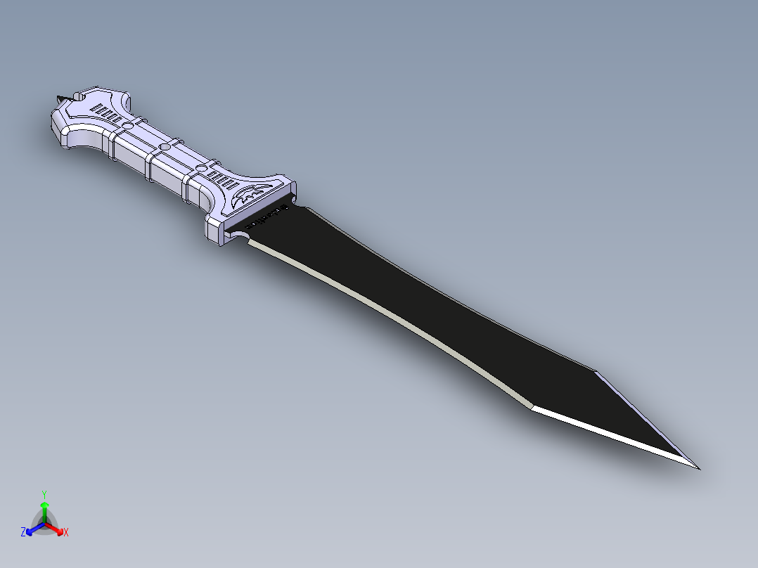 剑、宝剑(190)正等轴测图