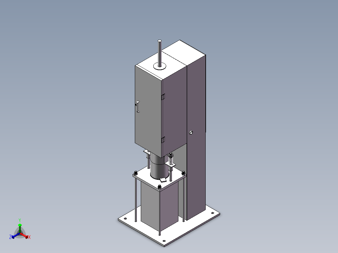 马歇尔击实仪sw20可编辑正等轴测图