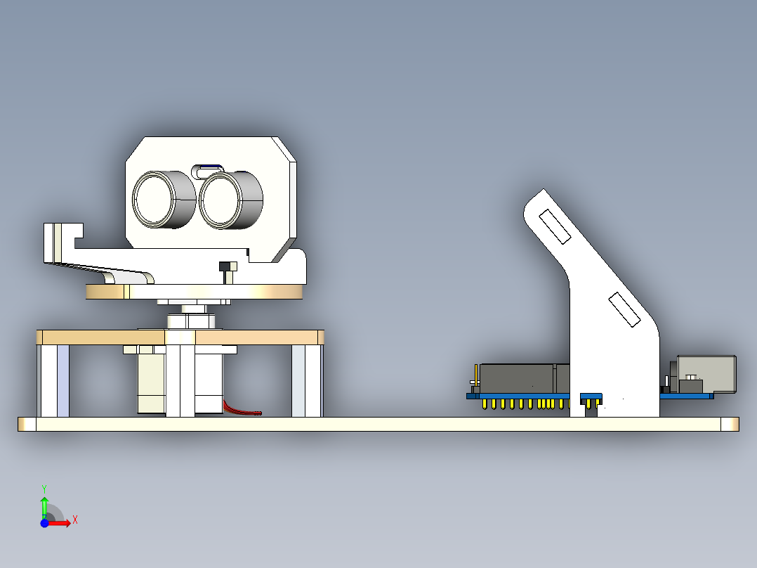 Arduino迷你雷达探测前视图