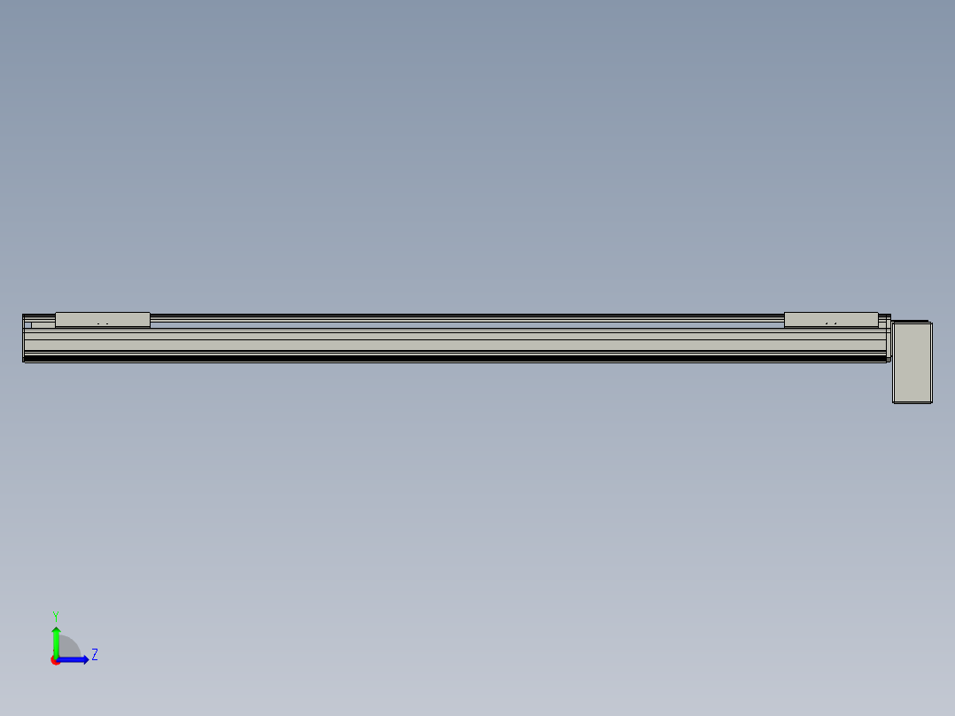 直线模组LHB21-L40-S1750-LD设计图纸左视图