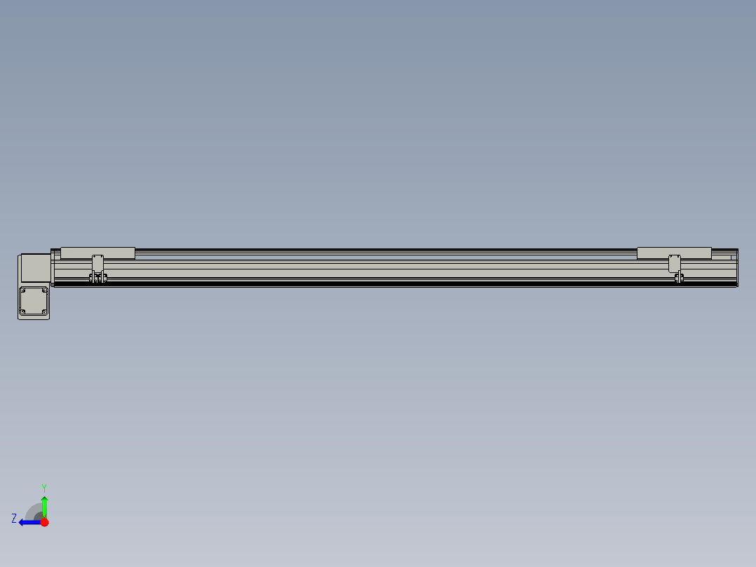 直线模组LHB21-L40-S1750-LD设计图纸右视图