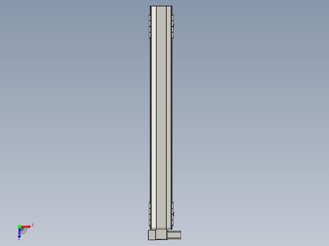 直线模组LHB21-L40-S1750-LD设计图纸俯视图