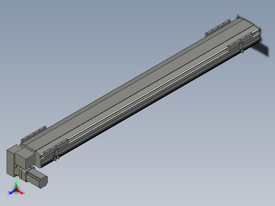 直线模组LHB21-L40-S1750-LD设计图纸正等轴测图