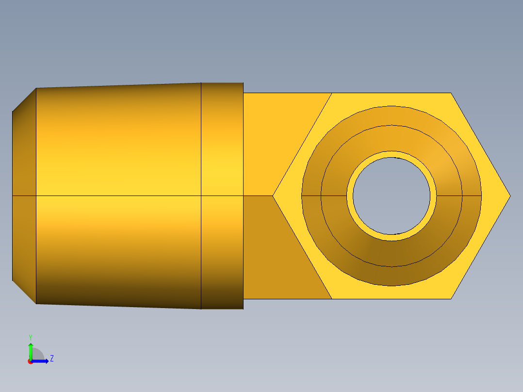 扩口式工业通用硬管接头Male Branch Tee 145F-4-4左视图