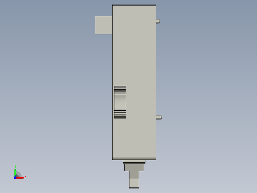 基恩士KV-SC20_kc图纸模型前视图