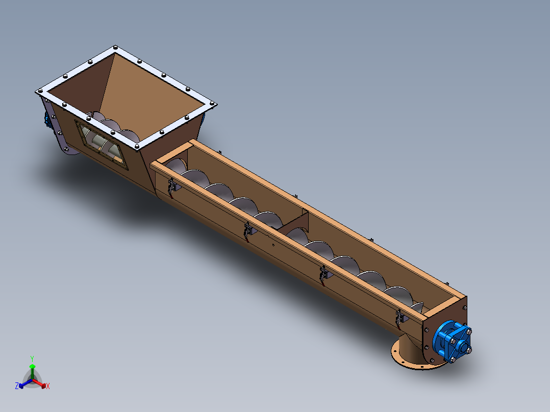 螺旋输送机SW模型==215232==20正等轴测图