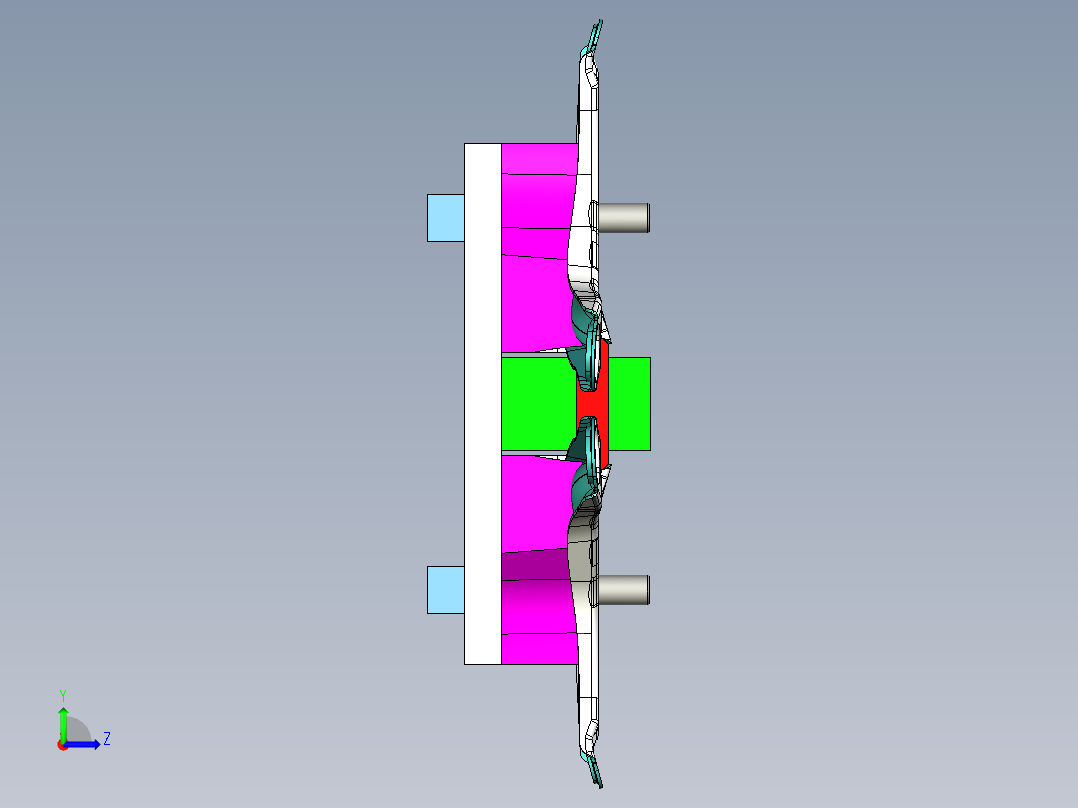 [冲压模具]特斯拉悬挂摆臂的冲压模具op80左视图
