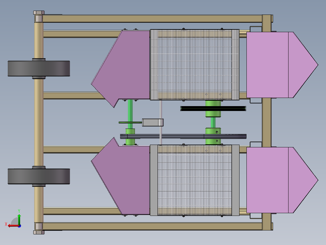 振动筛式花生收获机的设计p含SW三维+二维+说明书后视图
