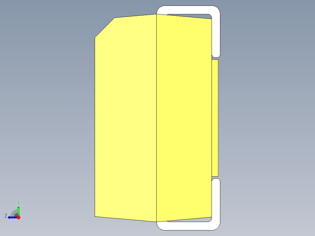 钽表面贴装电容，尺寸B（EIA 3528-21）长3.5 x宽2.8 x高1.9毫米右视图