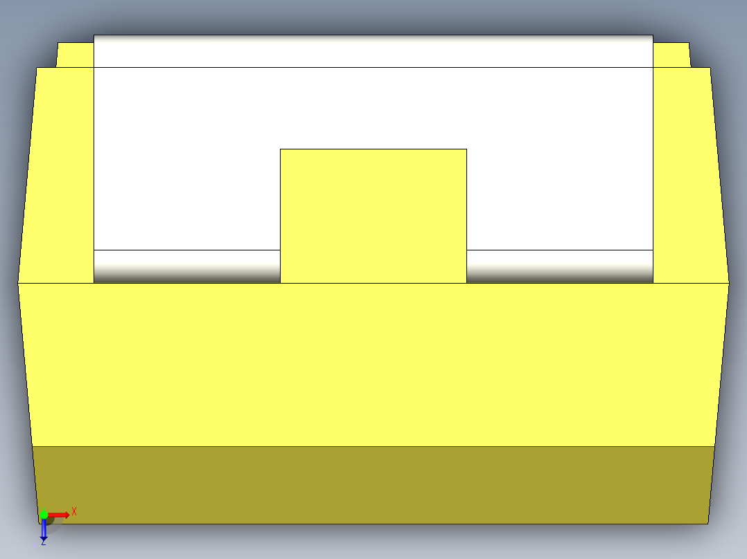 钽表面贴装电容，尺寸B（EIA 3528-21）长3.5 x宽2.8 x高1.9毫米俯视图